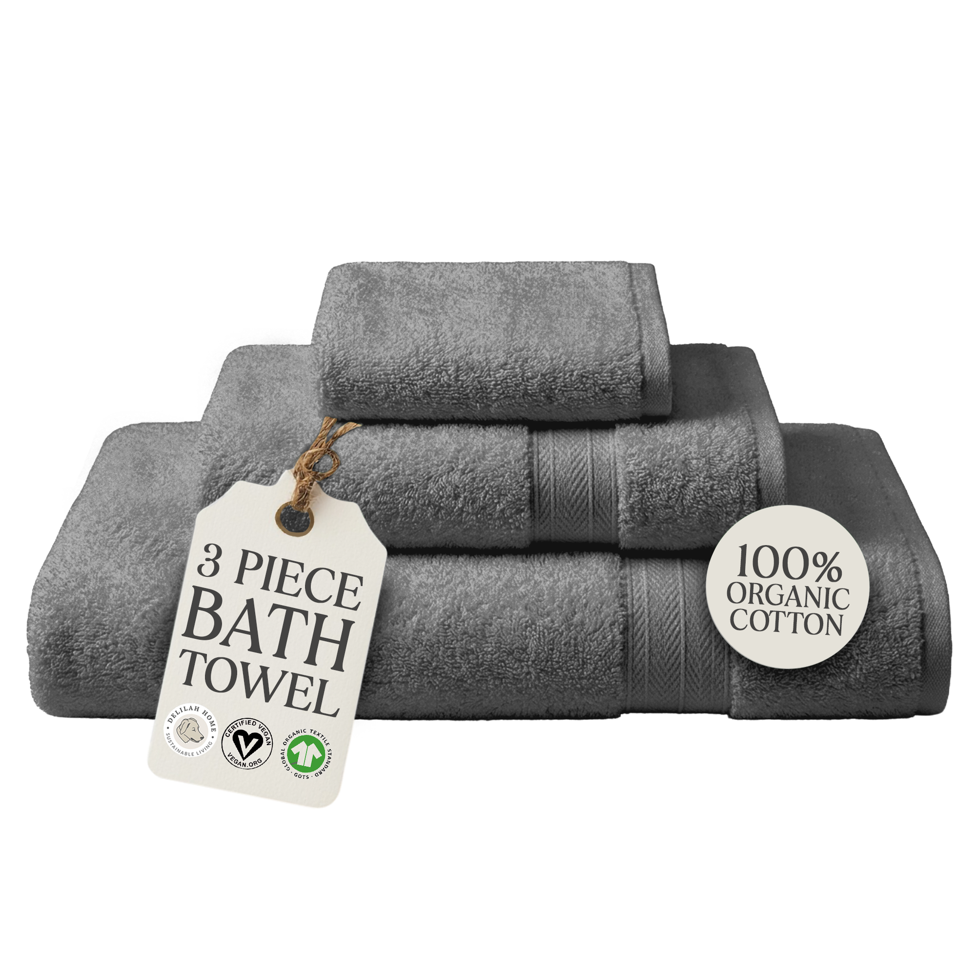 100% Organic Cotton Bath Towels Collection