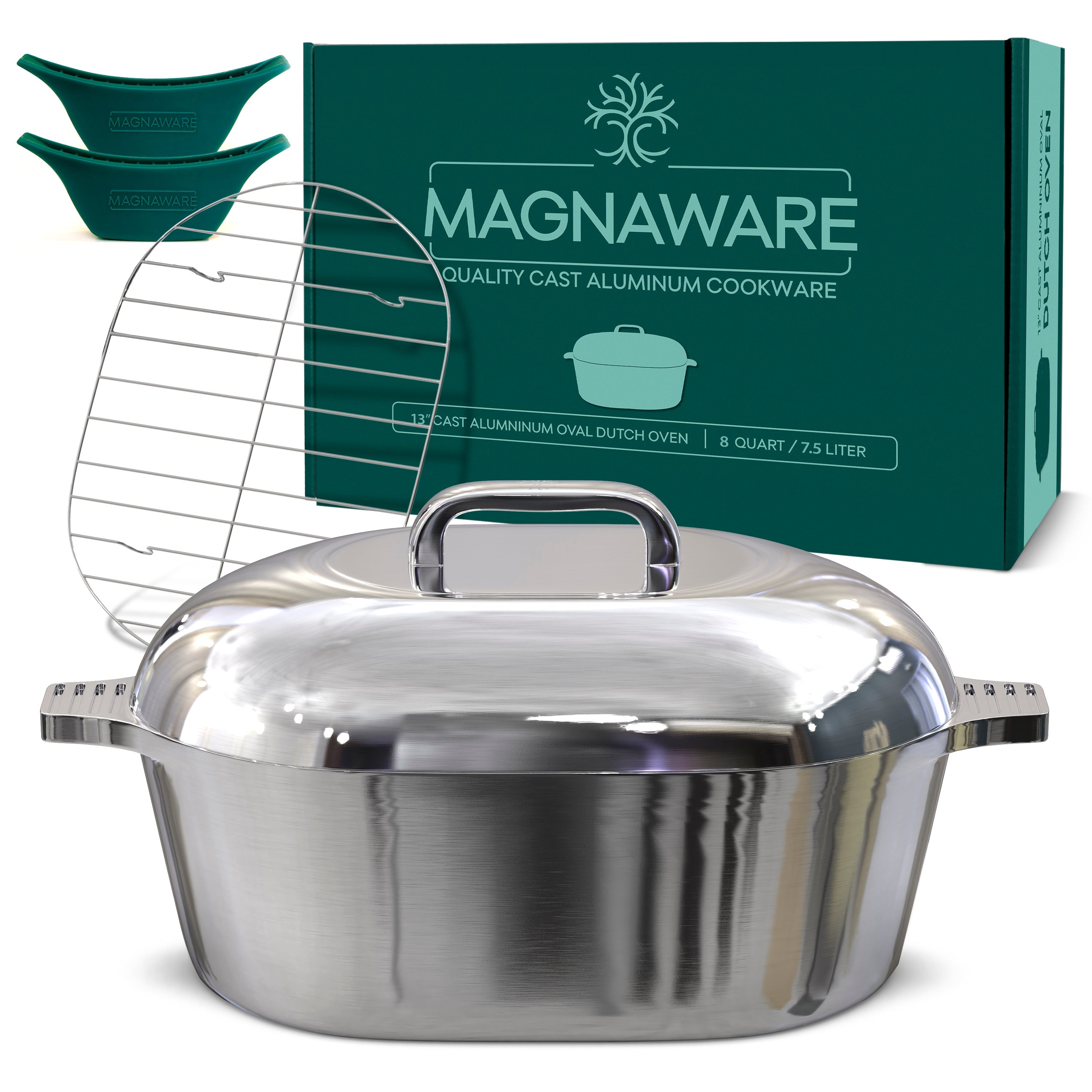 Oval Dutch Oven with Lid - 8 Quart (13 Inch)