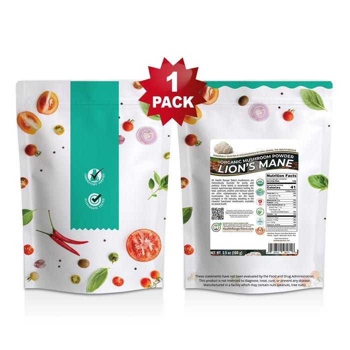 Organic Lion's Mane Mushroom Powder 3.5oz (100g)