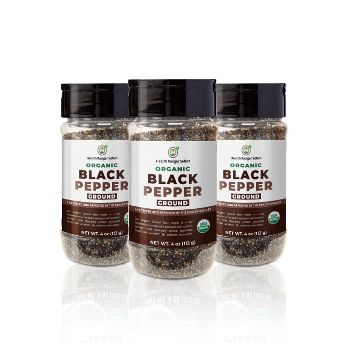 Organic Ground Black Pepper 4oz (113g) (3-Pack)
