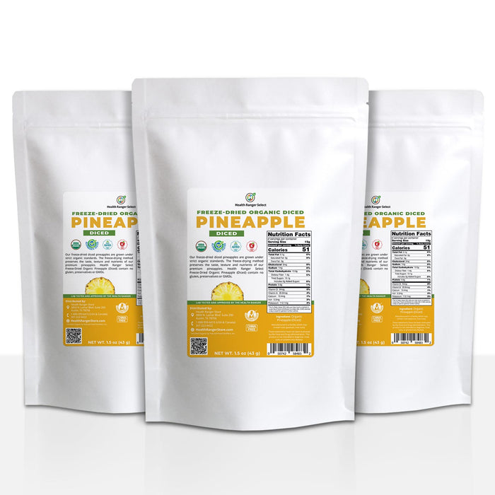 Organic Freeze Dried Pineapple 1.5oz (43g) (3-Pack)