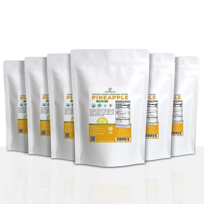 Organic Freeze Dried Pineapple 1.5oz (43g) (6-Pack)