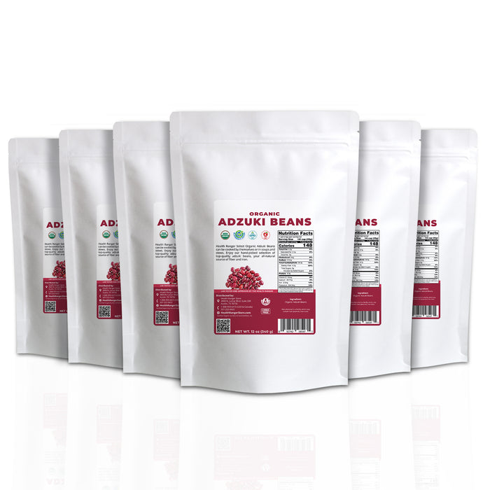 Organic Adzuki Beans 12 oz (340g) (6-Pack)