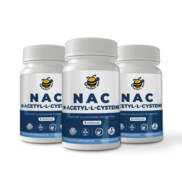NAC (N-Acetyl-L-Cysteine) 500mg 90 Caps (3-Pack)