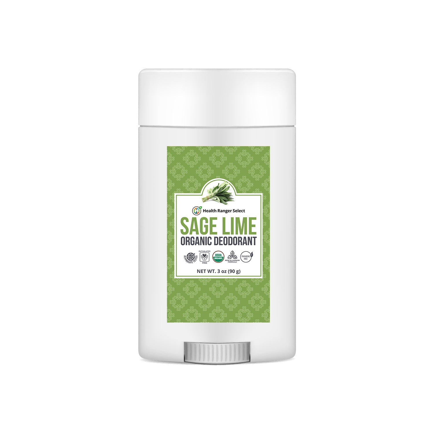 Organic Sage Lime Deodorant 3 oz (90 g)