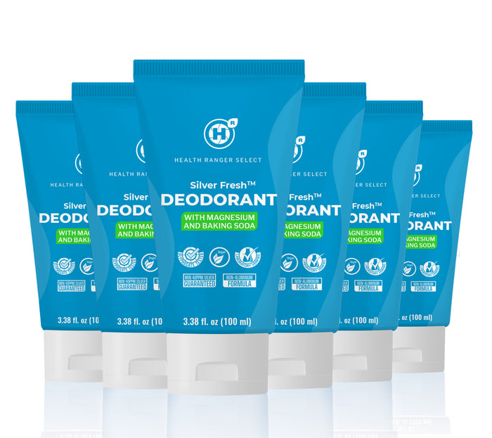 Silver Fresh Liquid Deodorant with Magnesium and Baking Soda 3.38 fl. oz (100 ml) Tube (6-Pack)