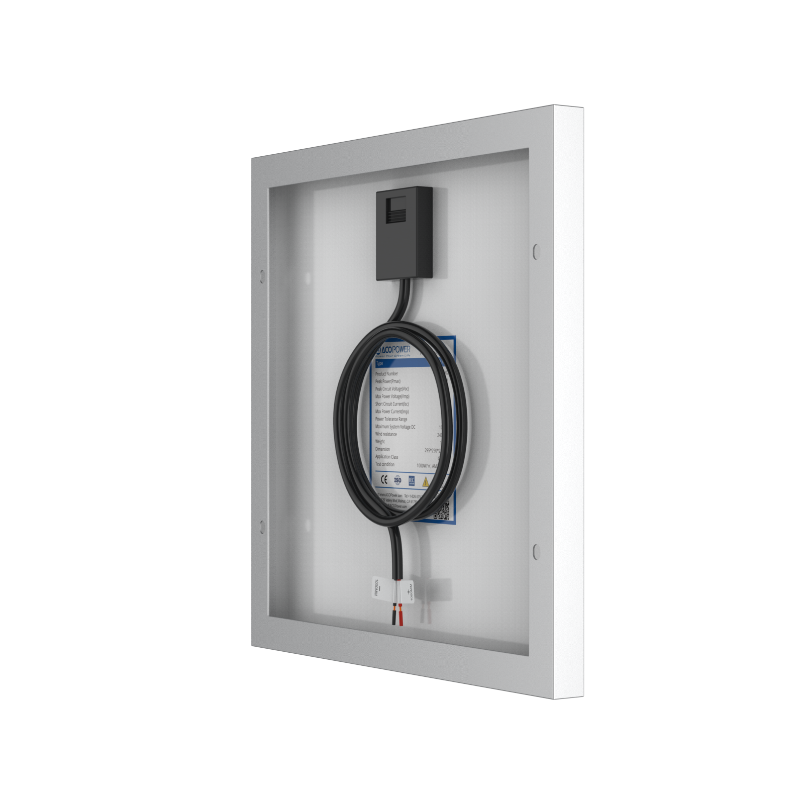 10 Watt 12 Volt Monocrystalline Solar Panel