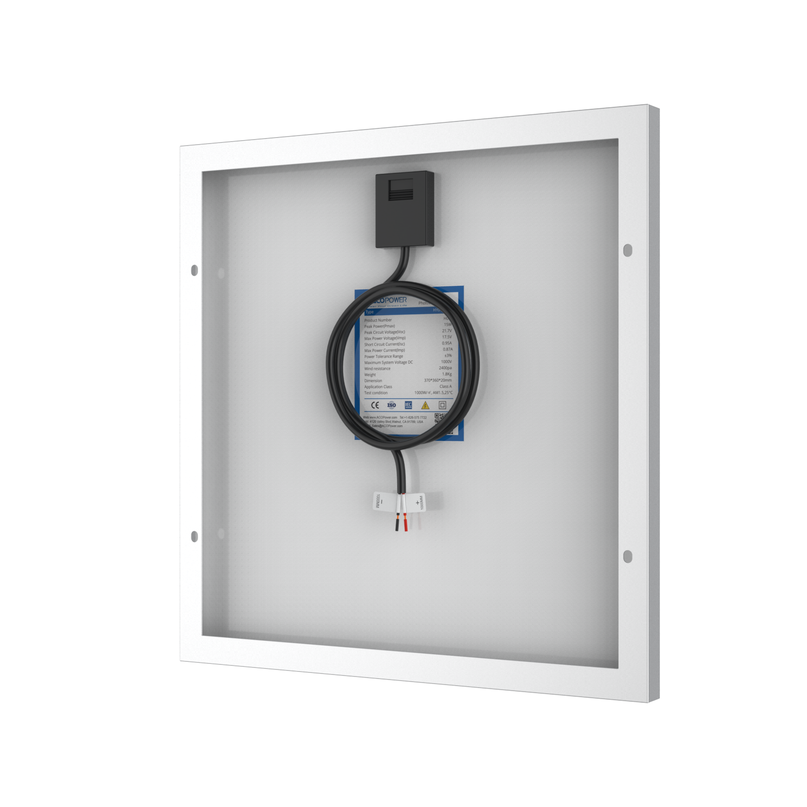 15 Watt 12 Volt Polycrystalline Solar Panel