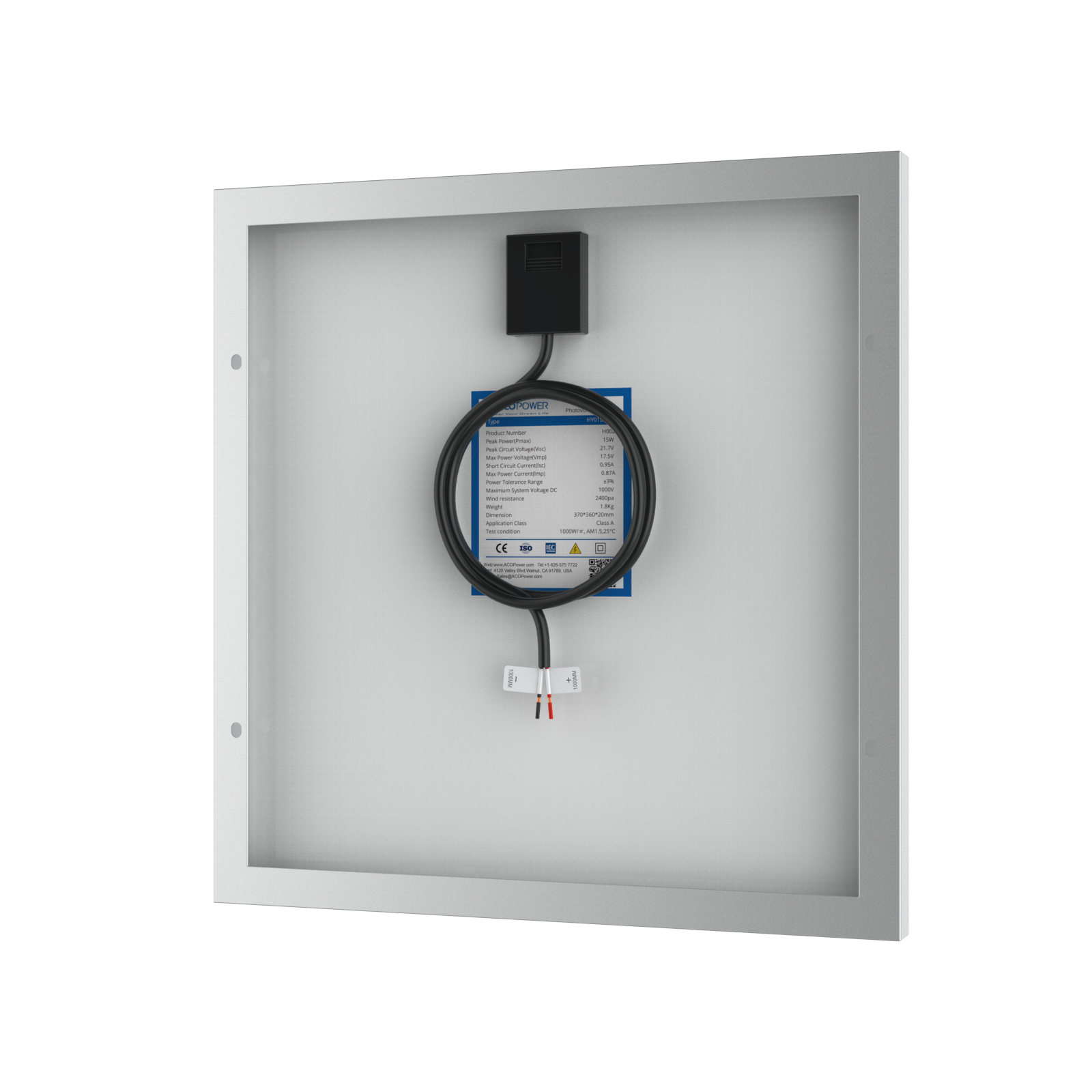 15 Watt 12 Volt Polycrystalline Solar Panel