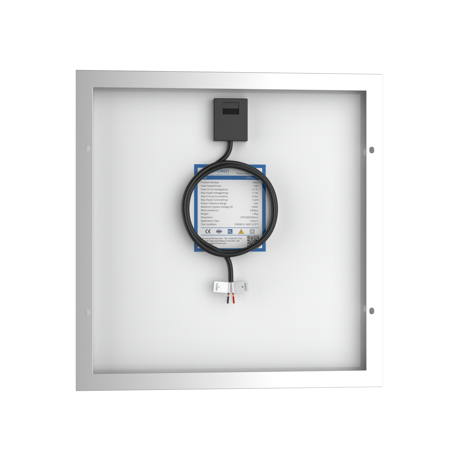 15 Watt 12 Volt Polycrystalline Solar Panel