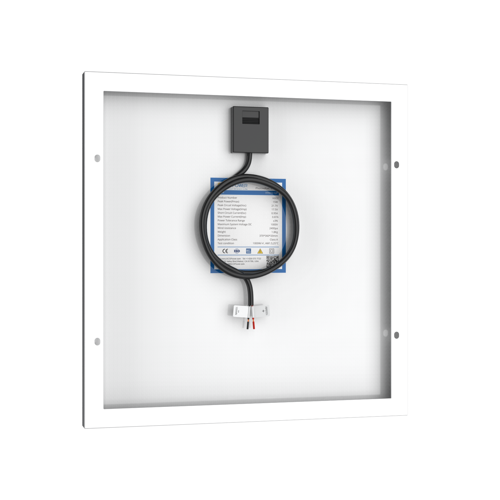 15 Watt 12 Volt Polycrystalline Solar Panel