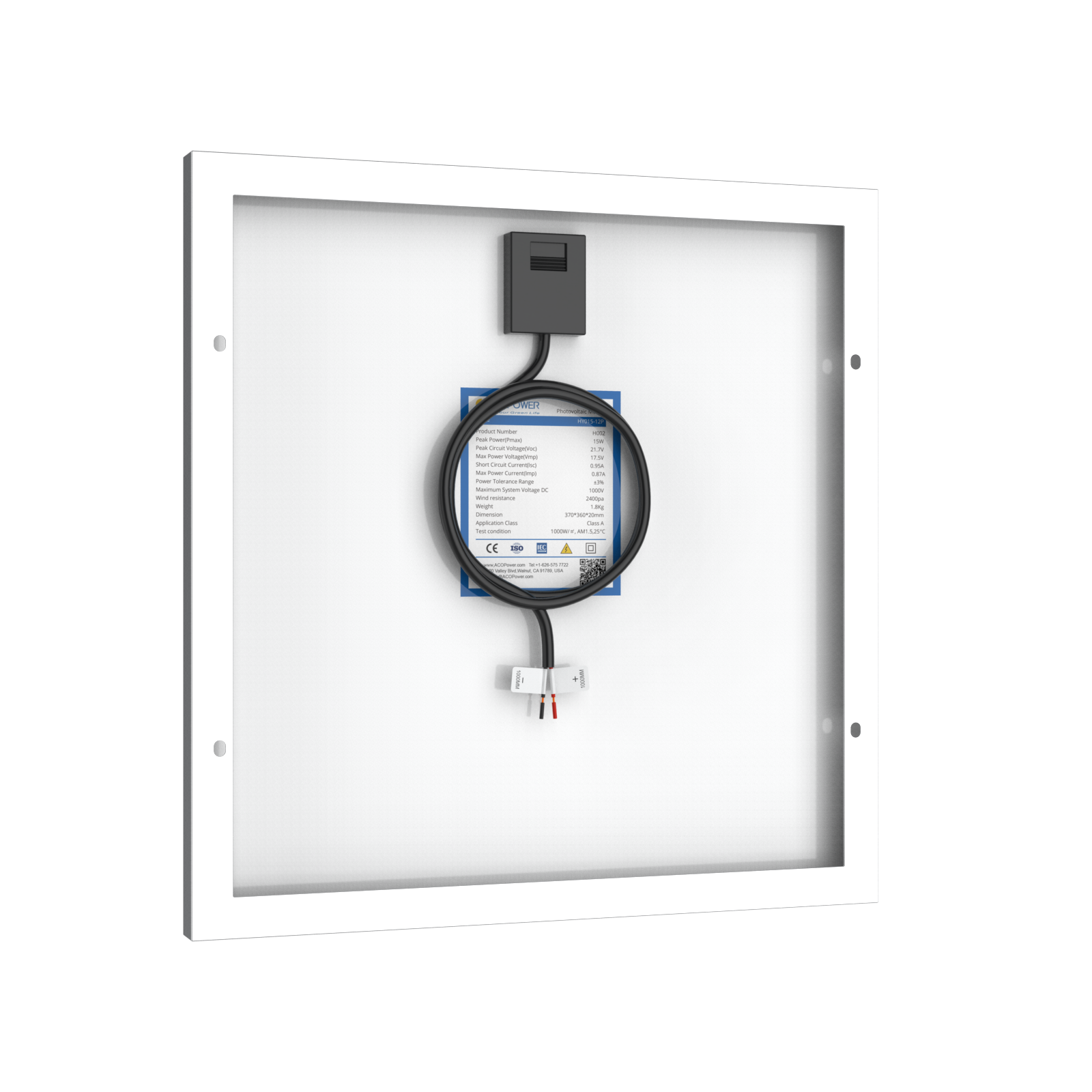 15 Watt 12 Volt Polycrystalline Solar Panel