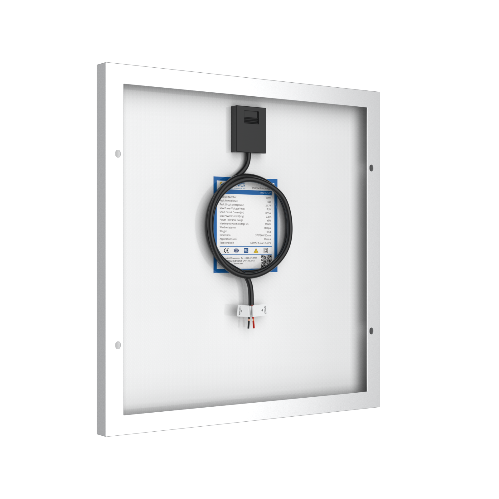 15 Watt 12 Volt Polycrystalline Solar Panel