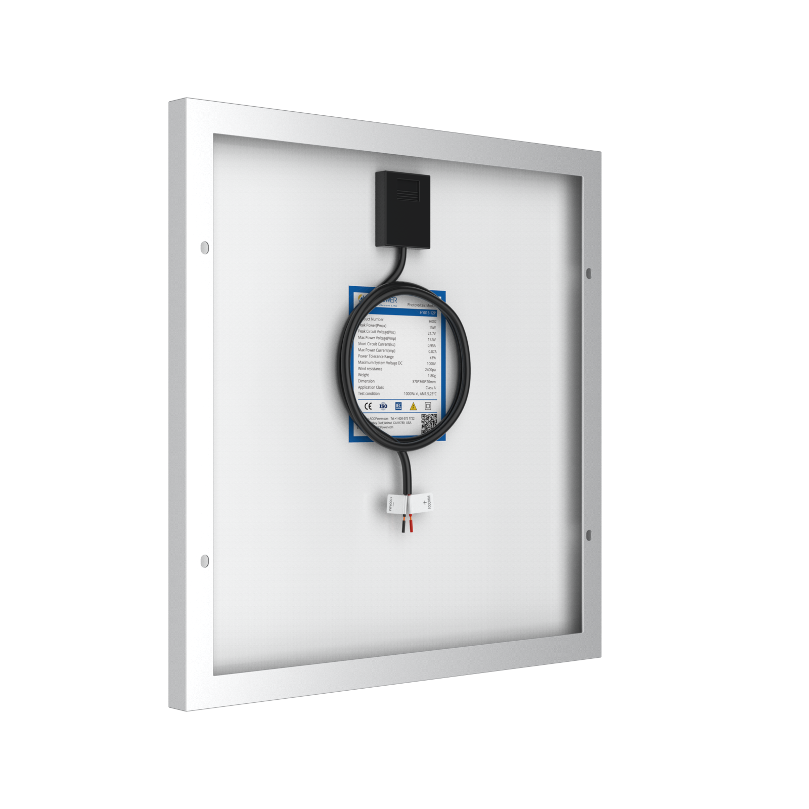 15 Watt 12 Volt Polycrystalline Solar Panel