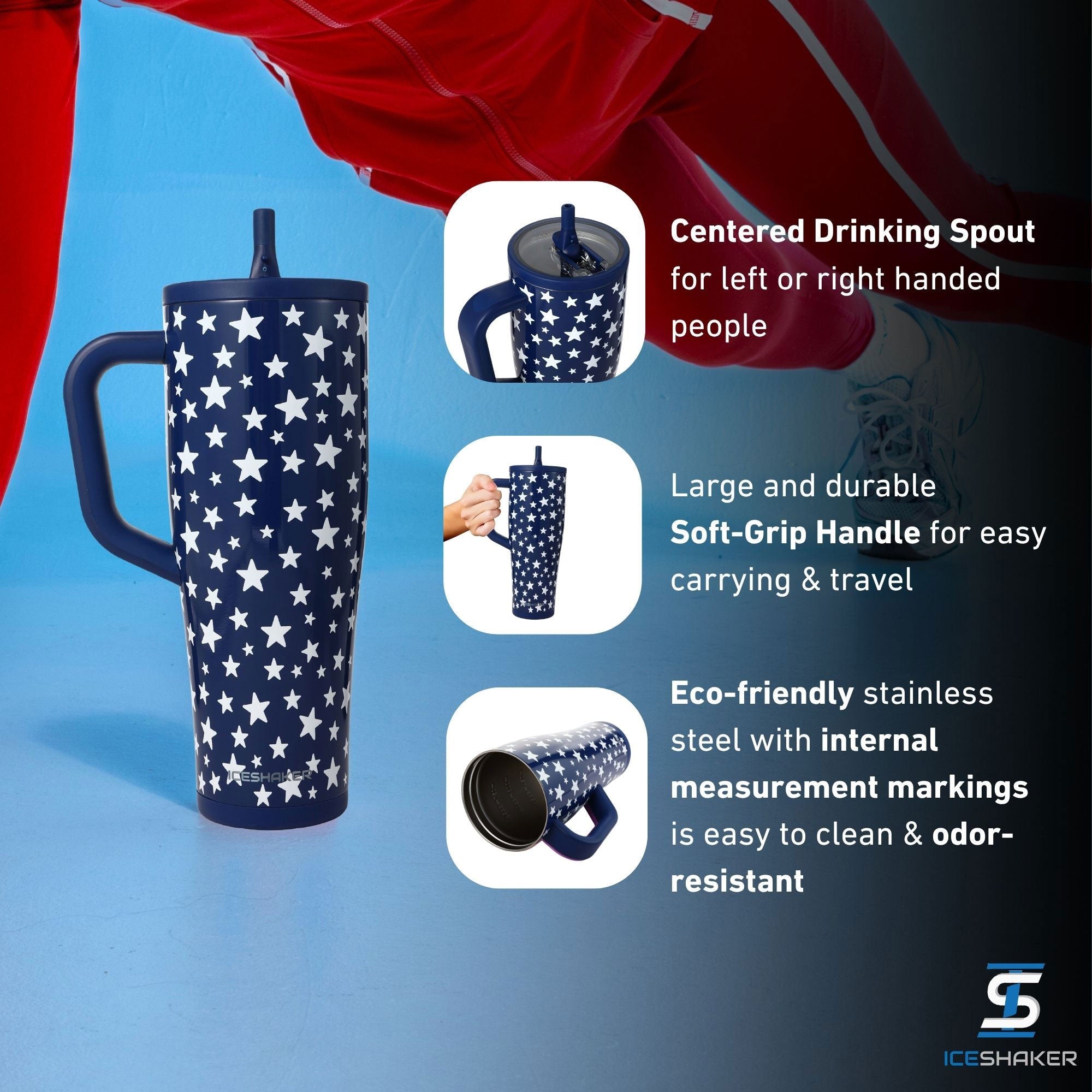 Ice Shaker Legend Series Stainless Steel Shaker Bottles