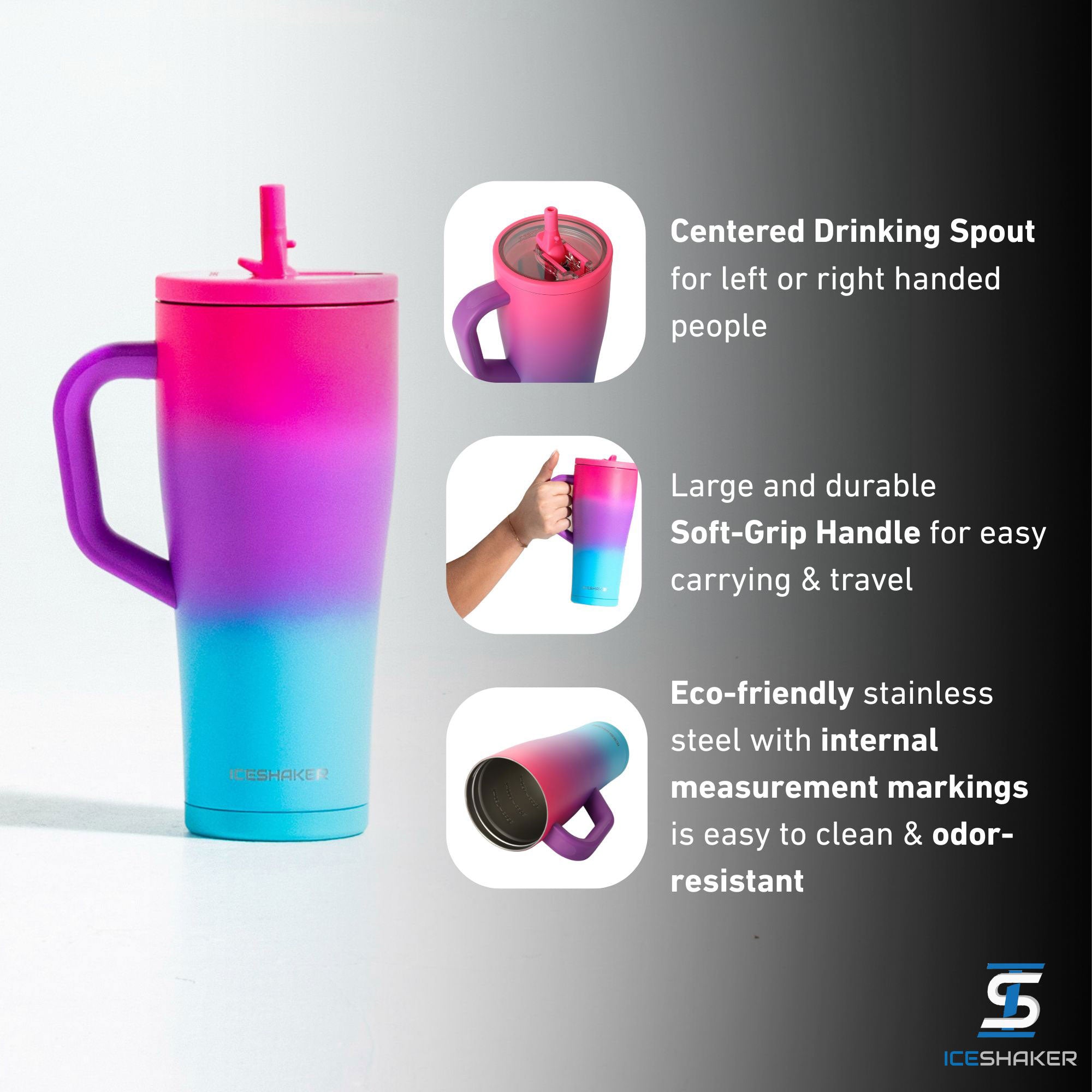 Ice Shaker Legend Series Stainless Steel Shaker Bottles