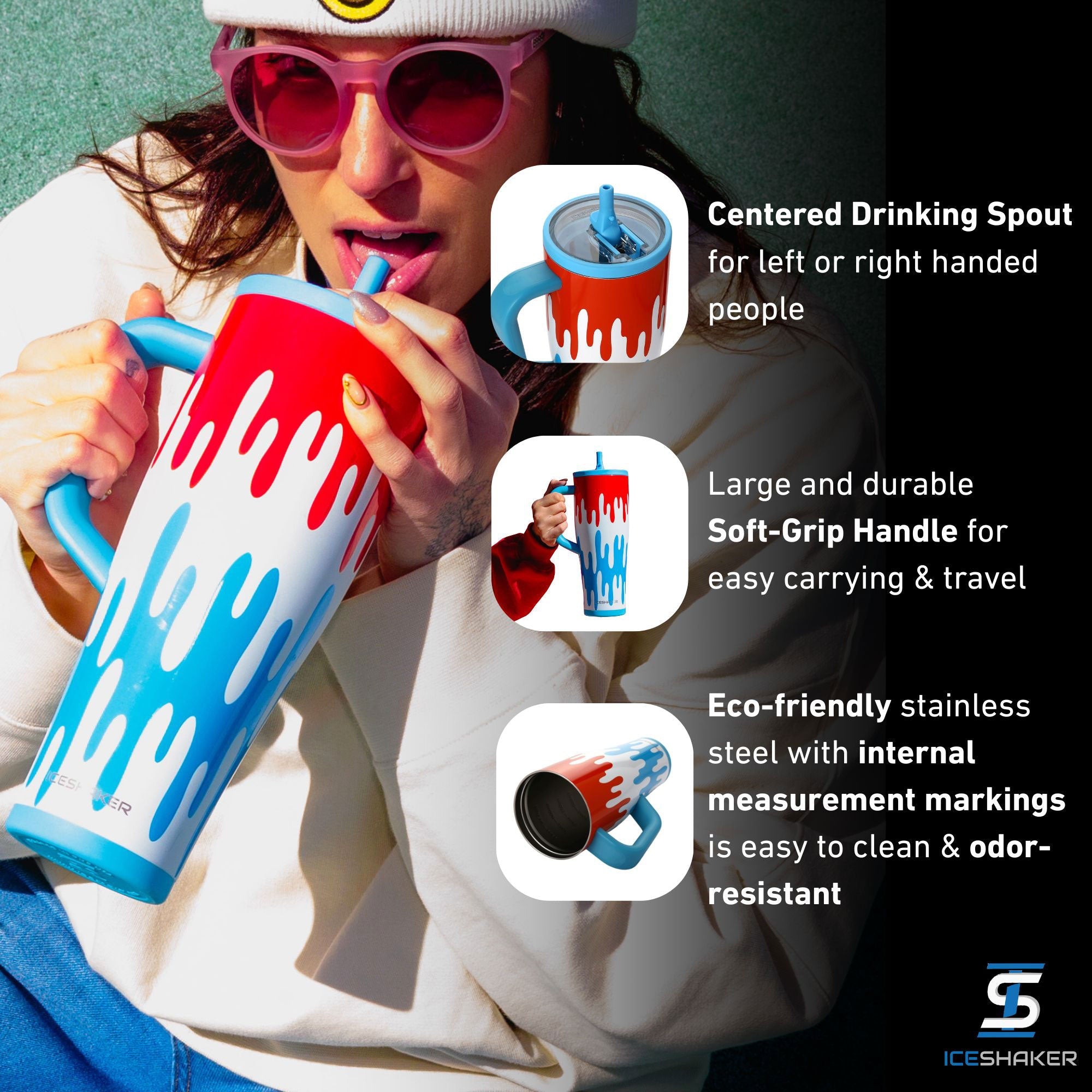Ice Shaker Legend Series Stainless Steel Shaker Bottles