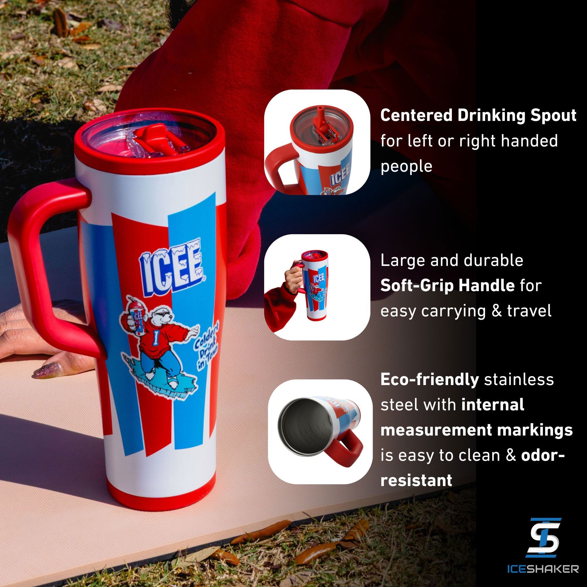 Ice Shaker Legend Series Stainless Steel Shaker Bottles