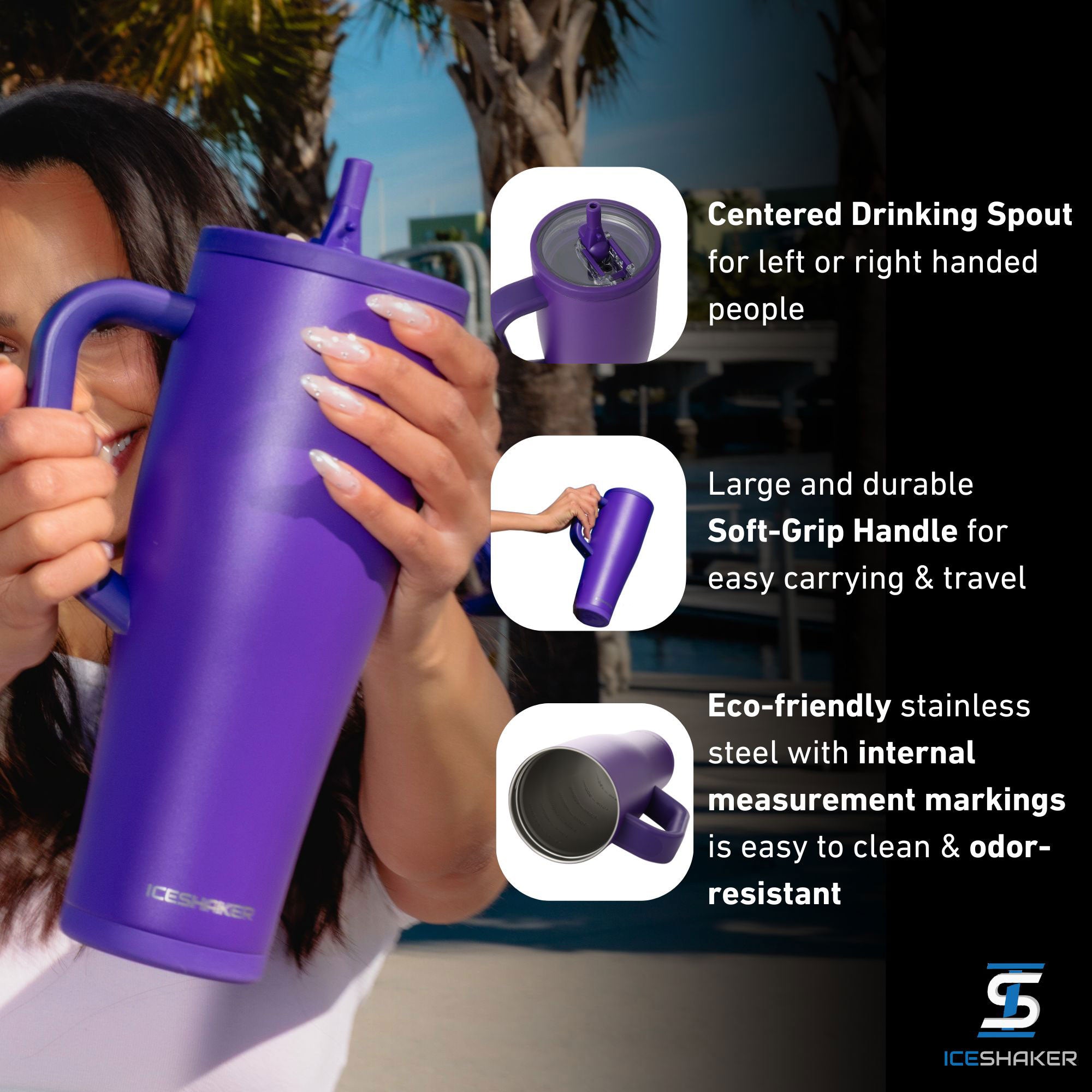 Ice Shaker Legend Series Stainless Steel Shaker Bottles