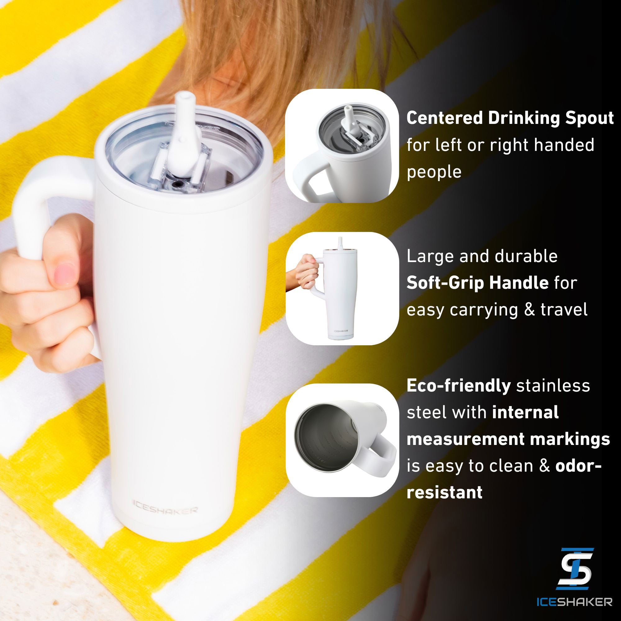 Ice Shaker Legend Series Stainless Steel Shaker Bottles