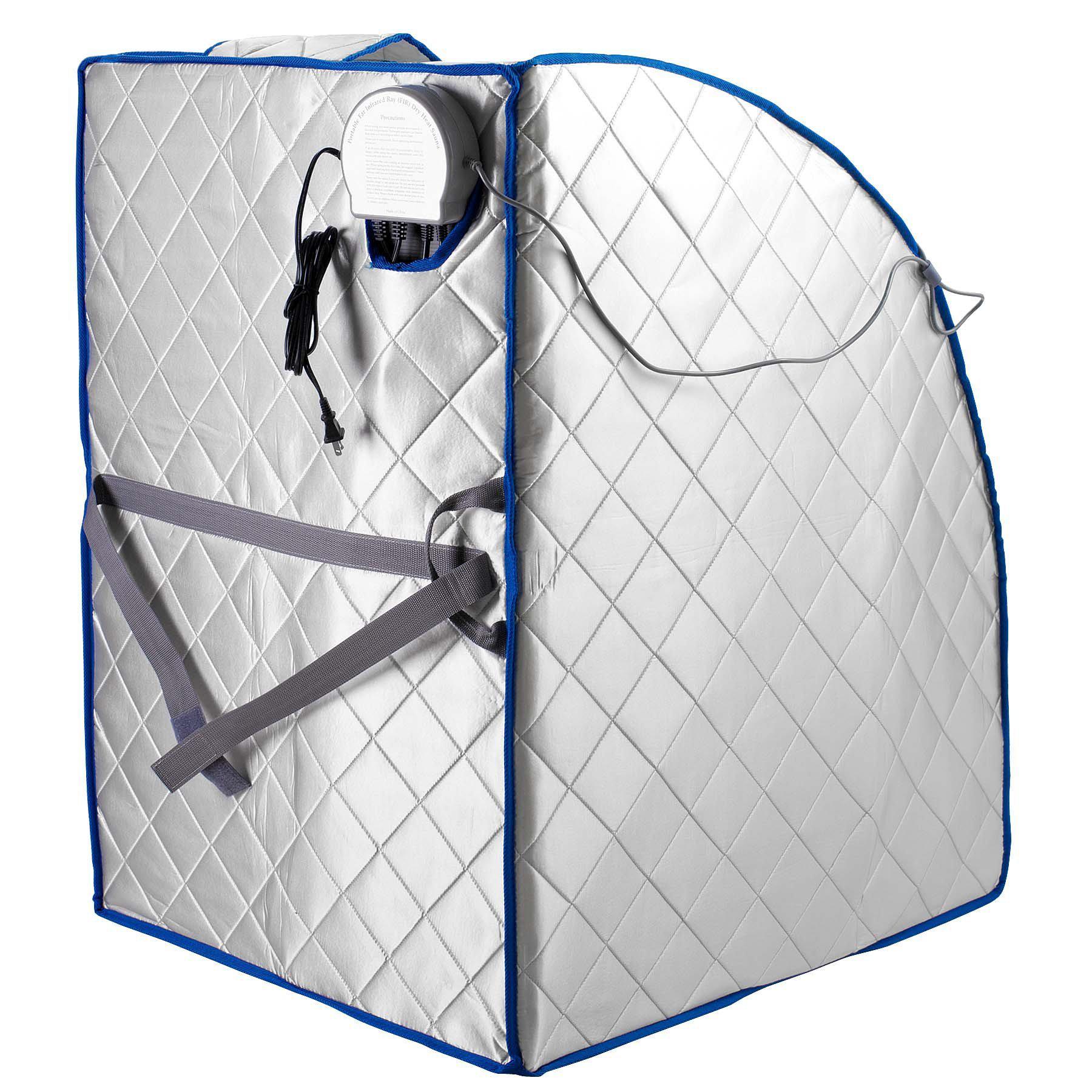 Infrared Heated Personal Sauna with Heating Foot Pad and Chair