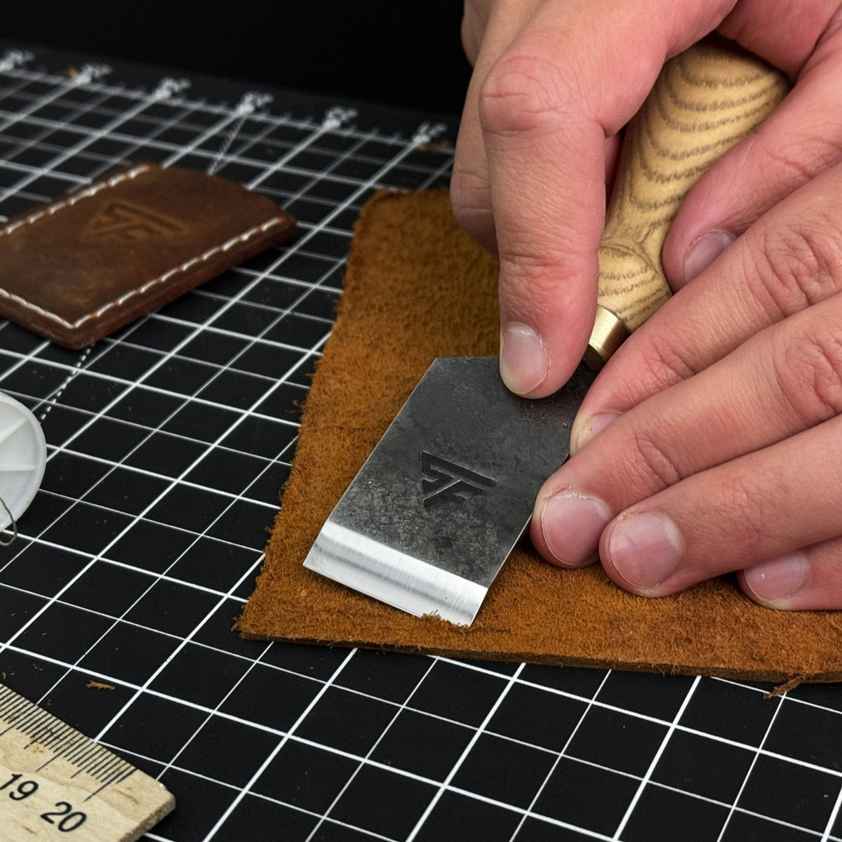 5-Piece Leather Working Tool Set With Nylon Mallet
