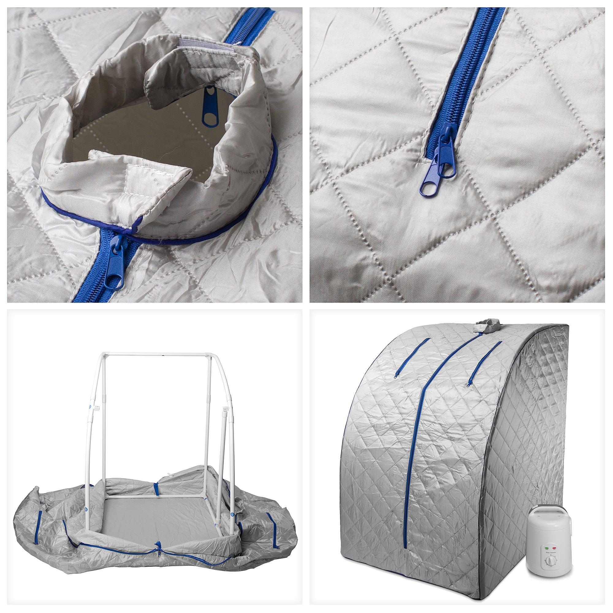 Lightweight Personal Steam Sauna for Weight Loss, Detox & Relaxation, 60 Minute Timer - Blue