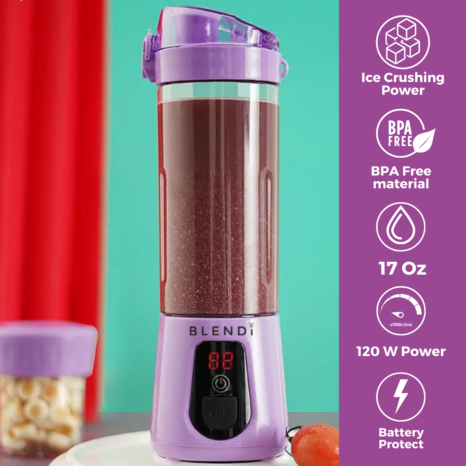 Pro+ Ice Crushing Portable Blender (17oz)