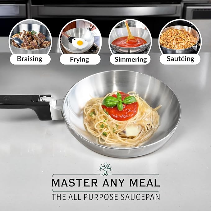 10-Inch Chef Skillet – Quick & Even Heat Distribution – Lightweight Cast Aluminum Frying Pan