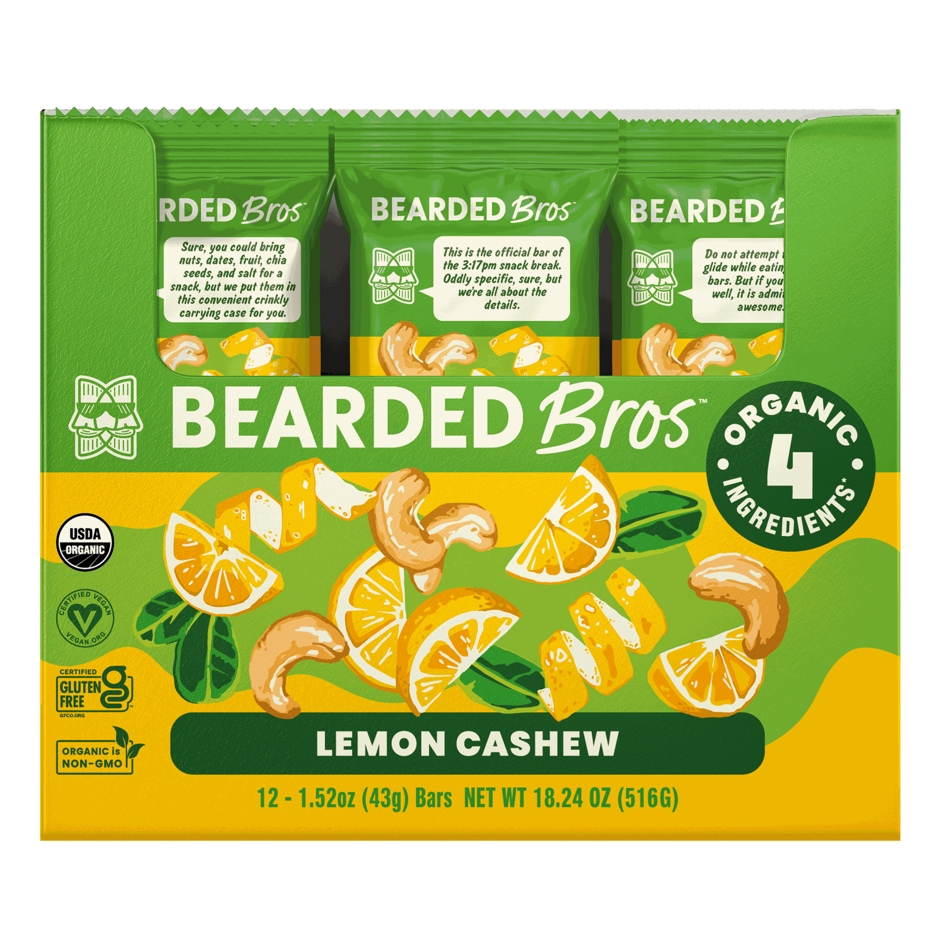 Luscious Lemon Cashew Craft Bars (12 Pack)