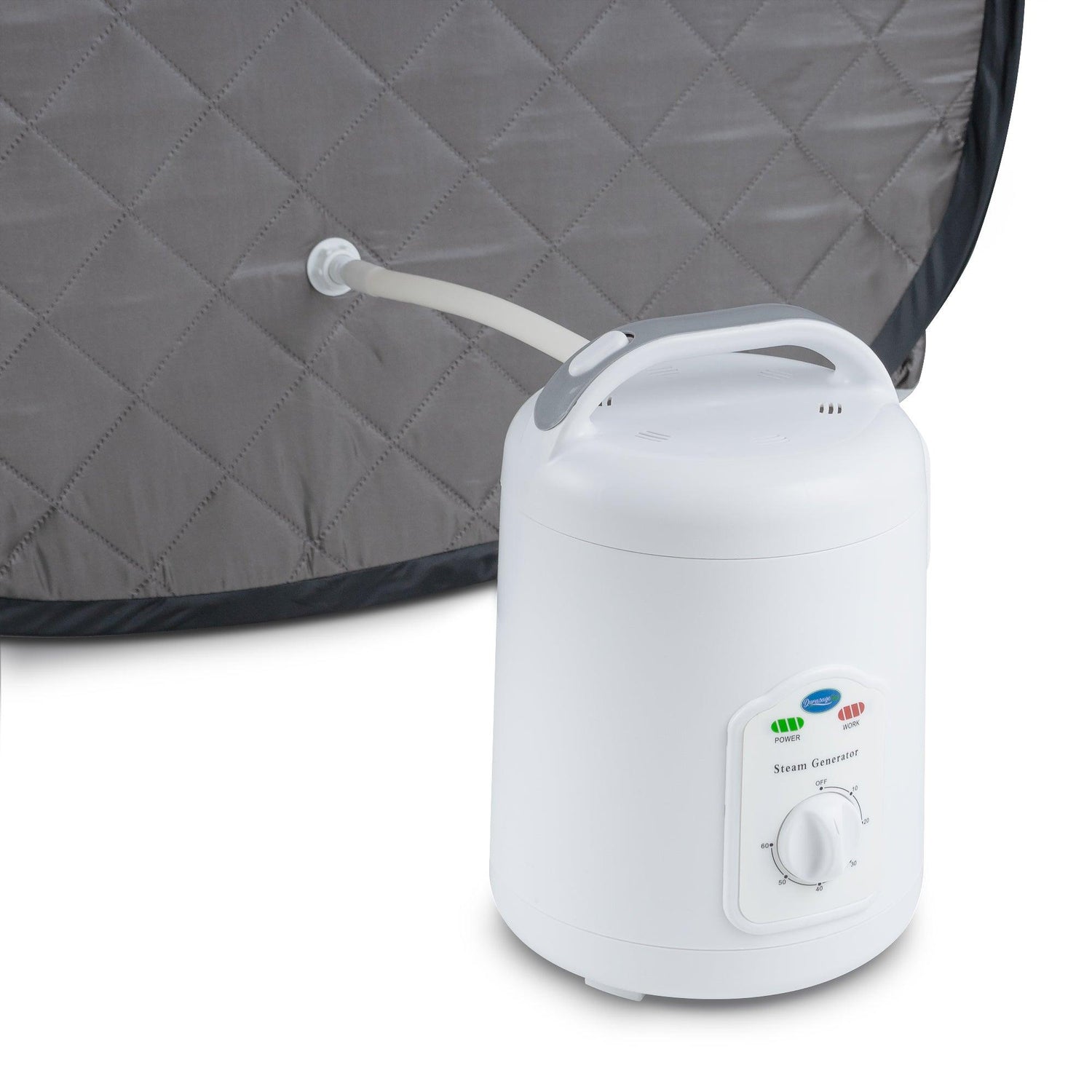 Personal Foldable Steam Sauna for Weight Loss, Detox, Relaxation at Home, 60 Minute Timer, 800 Watt Steam Generator, Chair Included (Gray)