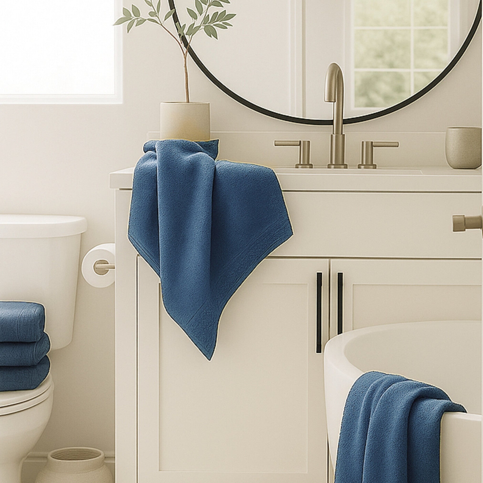 Bamboo 8 Piece Towel Sets - Indigo