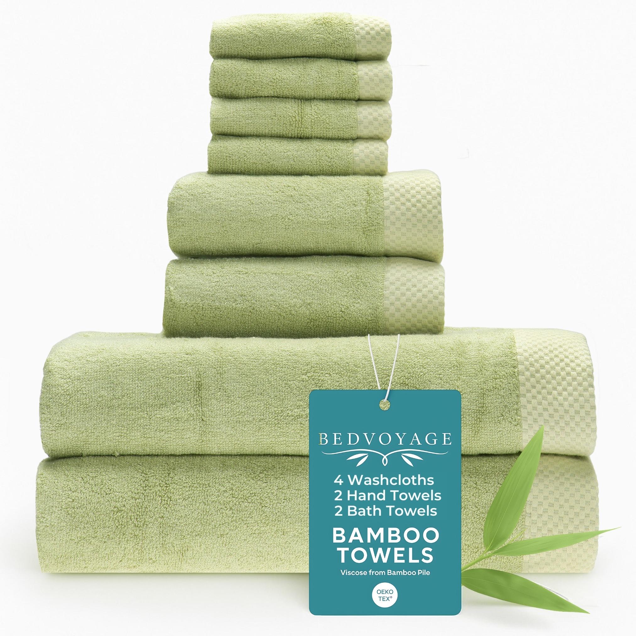 Bamboo 8 Piece Towel Sets - Sage