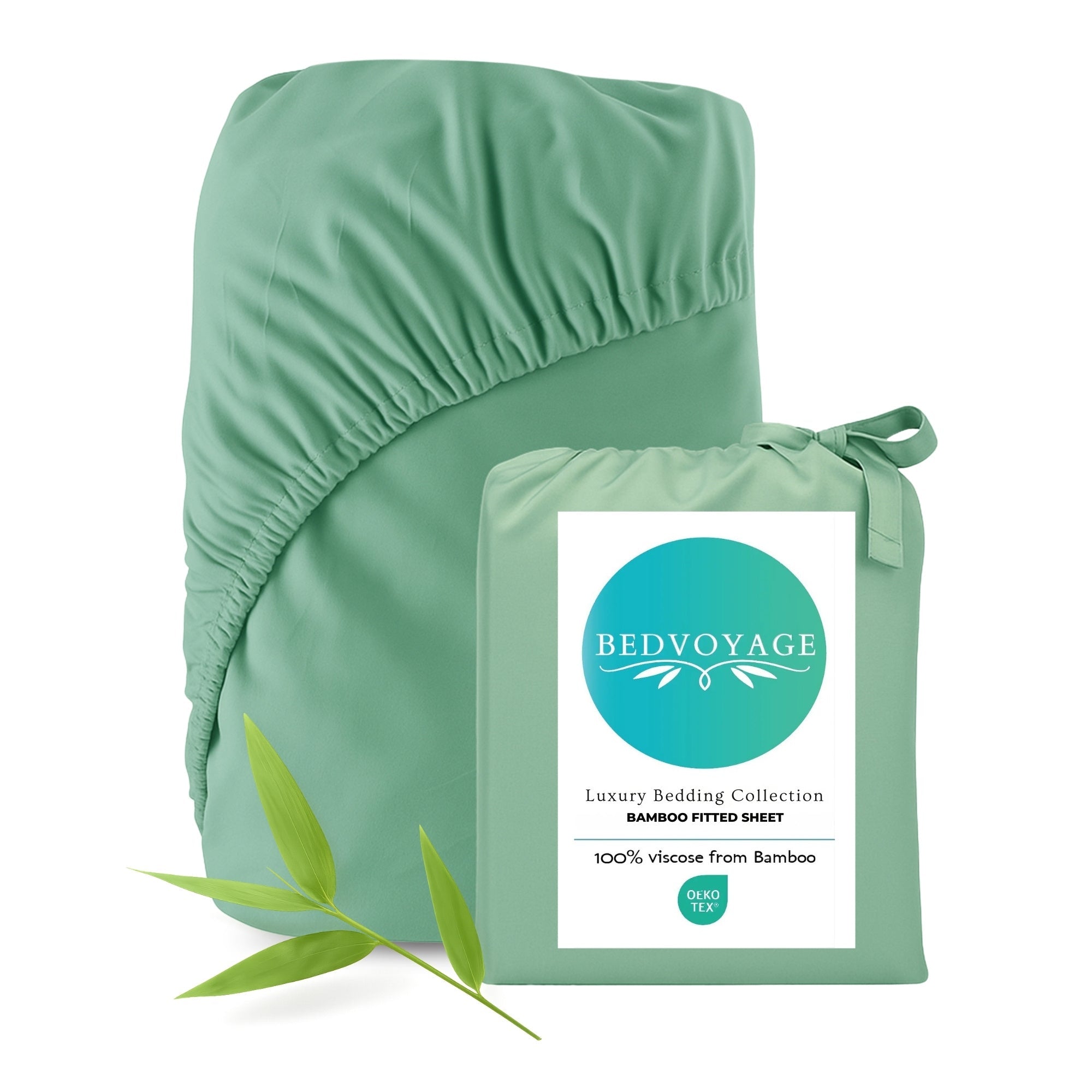 Bamboo Fitted Sheet - Seaglass