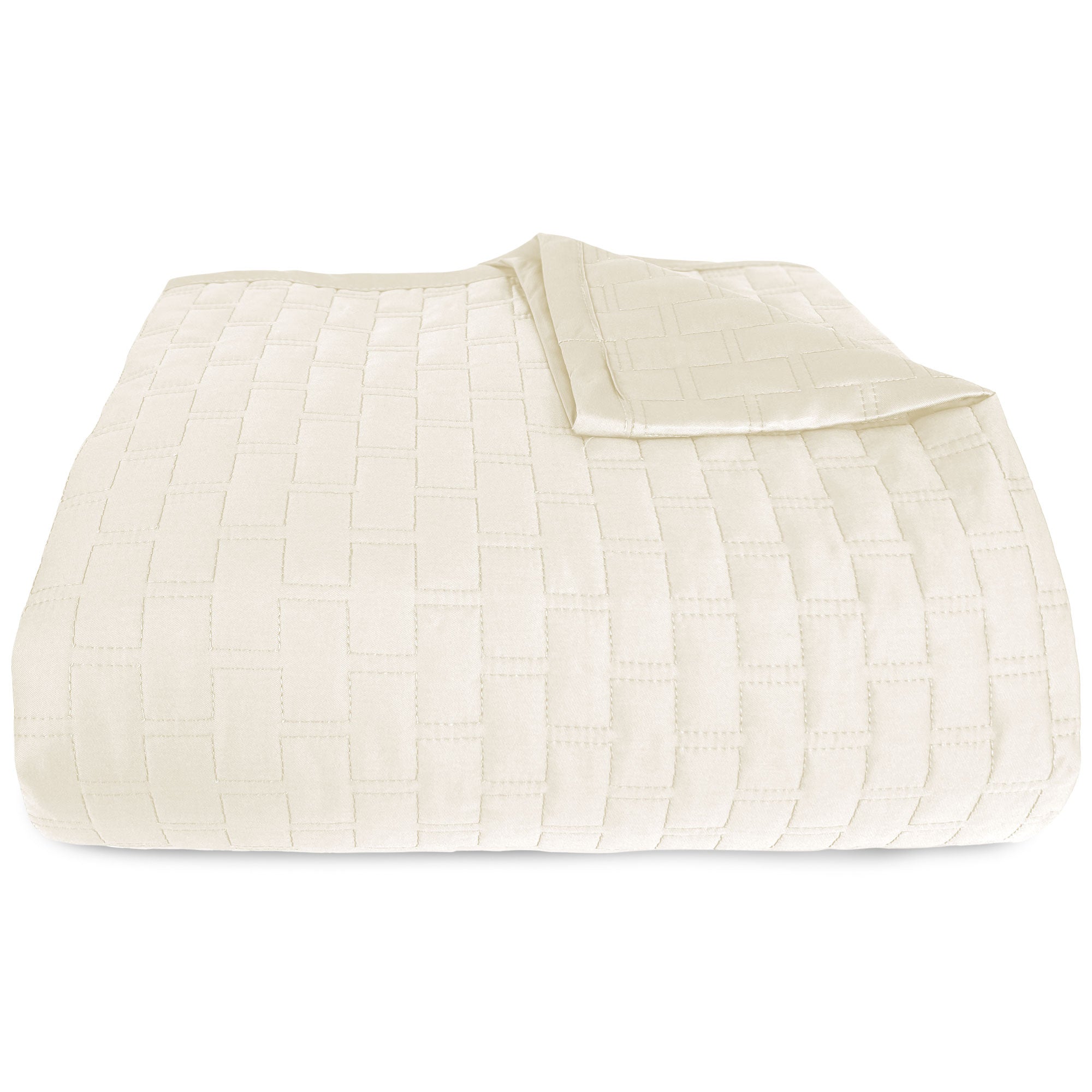 Bamboo Quilted Coverlet - Ivory