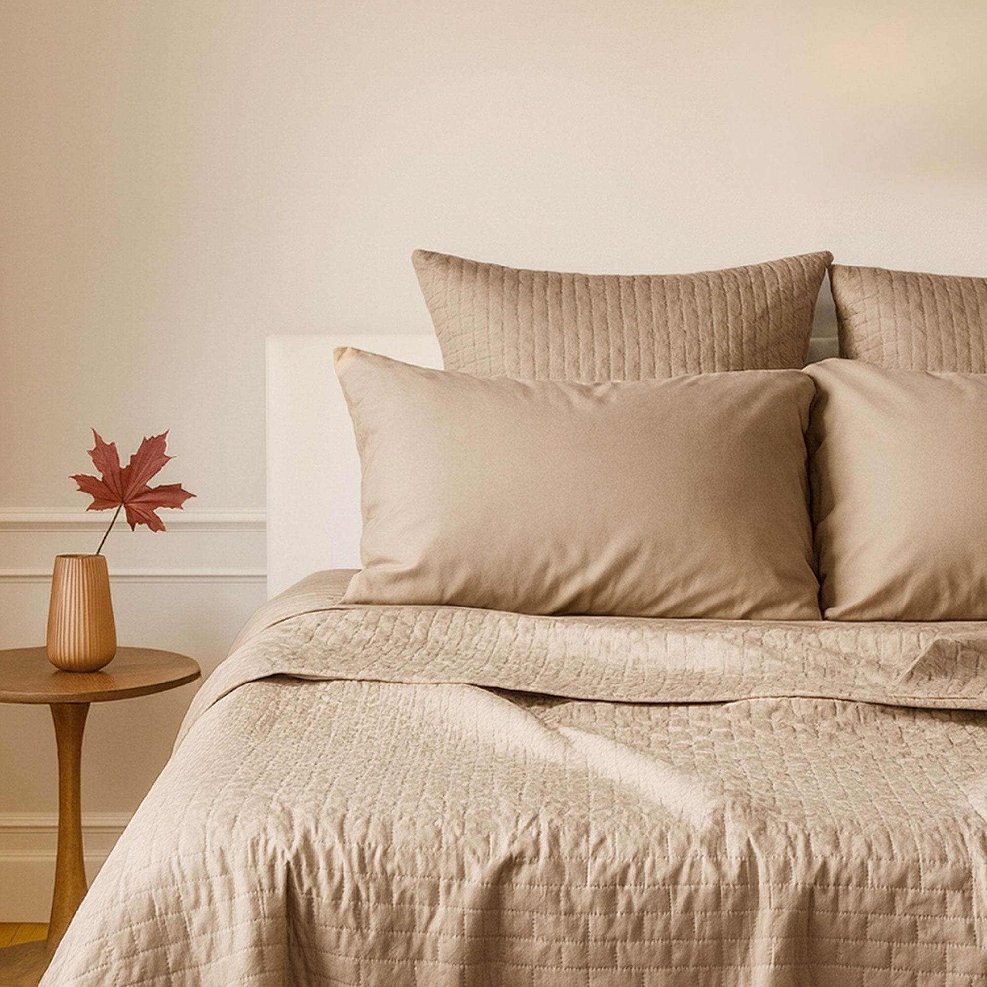 Bamboo Quilted Euro Sham 1 Piece - Champagne - Final Sale/No Returns