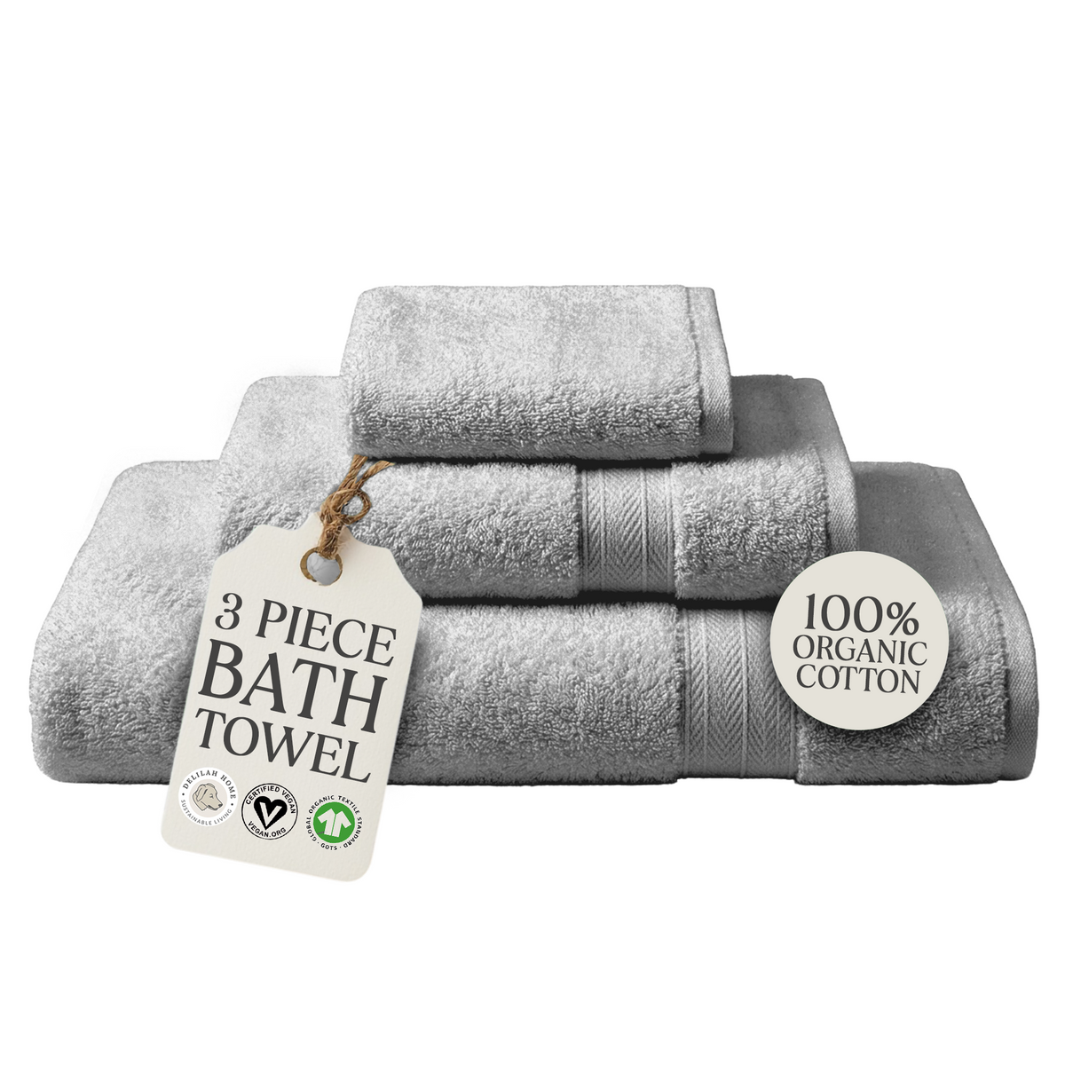 100% Organic Cotton Bath Towels Collection