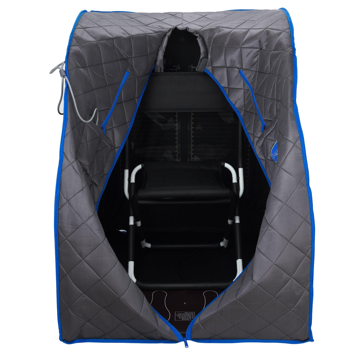 Personal Portable Infrared Sauna with Premium Chair, 30 Minute Timer, with Negative ION and Heated Footpad - Gray