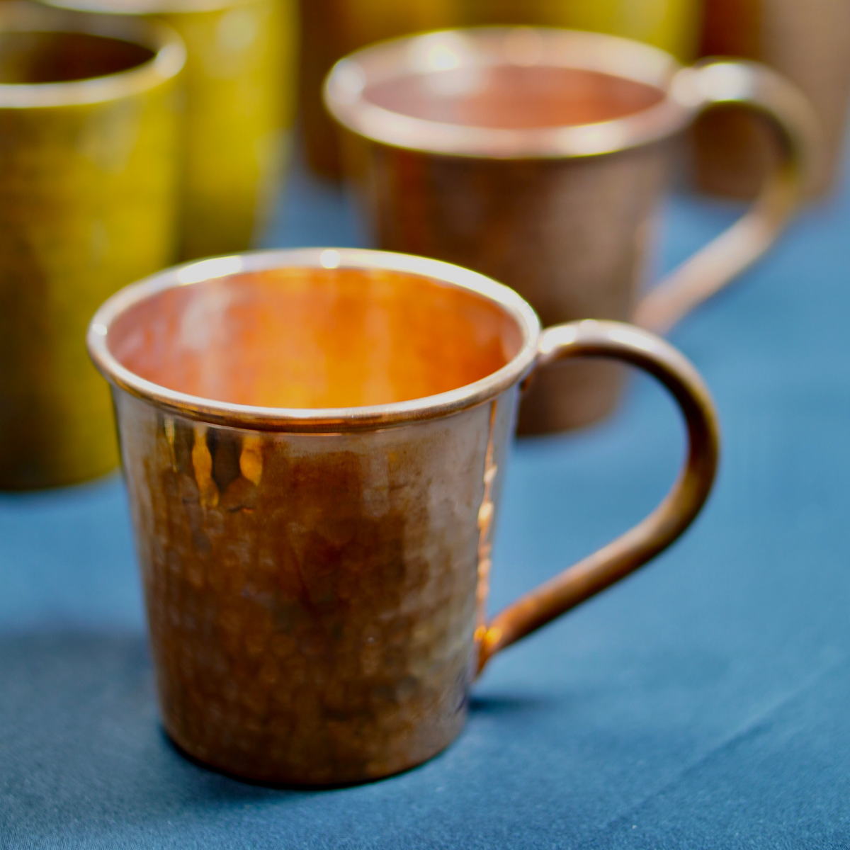 Solid Copper Mule Mug, Copper Handle, 12 oz