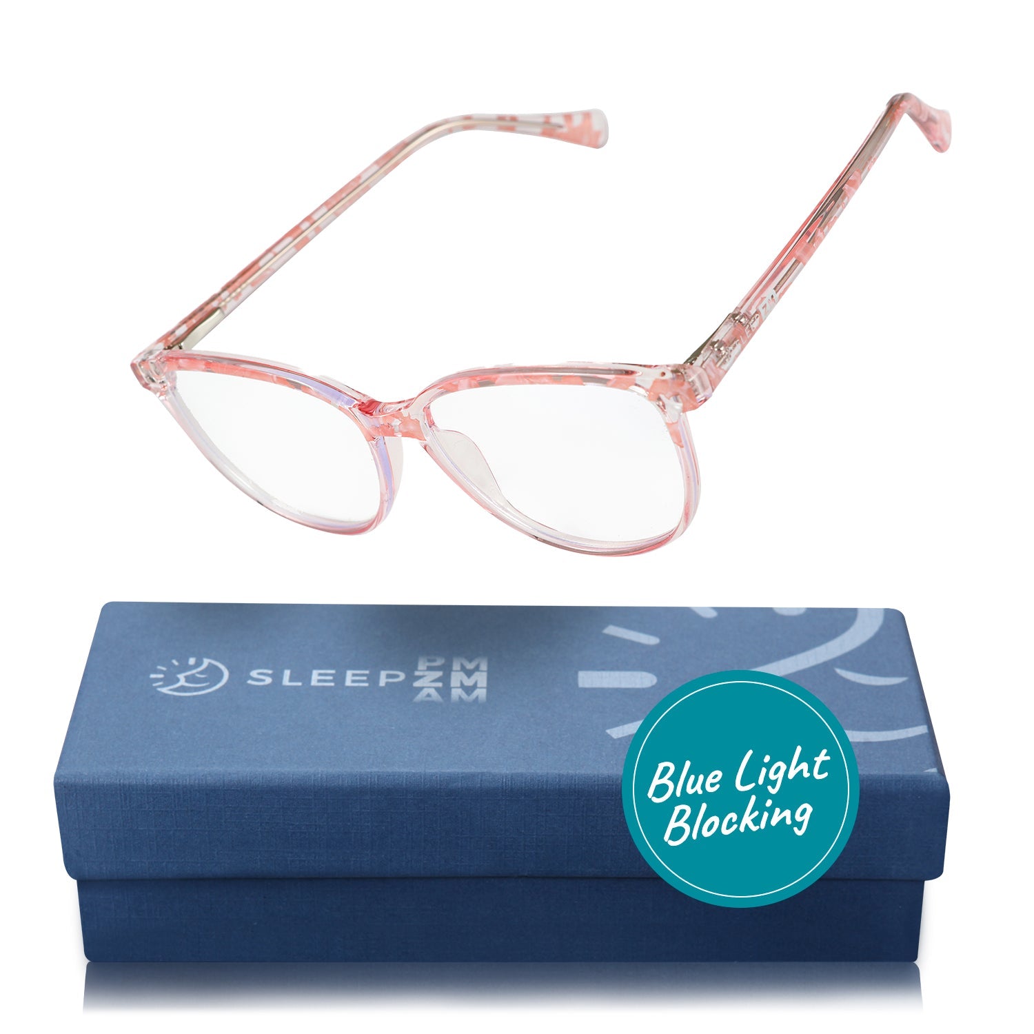 Daytime Wayfarer Blue Light Computer Glasses - Pink Warrior