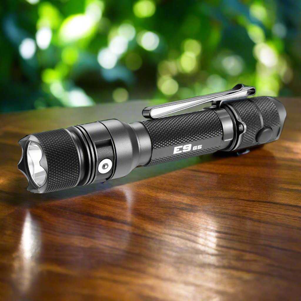 best 3000mah rechargeable battery for strong thrower flashlight E9 GEN5 Long Throw- 3,000 Lumen 388 Meter Tactical EDC Flashlight – Health  Ranger Store