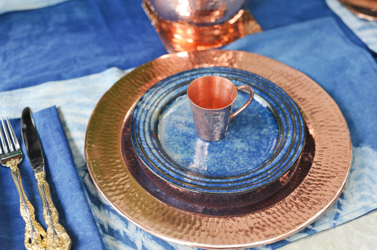 Thessaly 13 Inch Copper Charger Plates