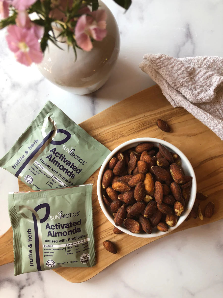 Sunbiotics Activated Almonds - Infused with Probiotics - Truffle & Herb 1 oz (28g)