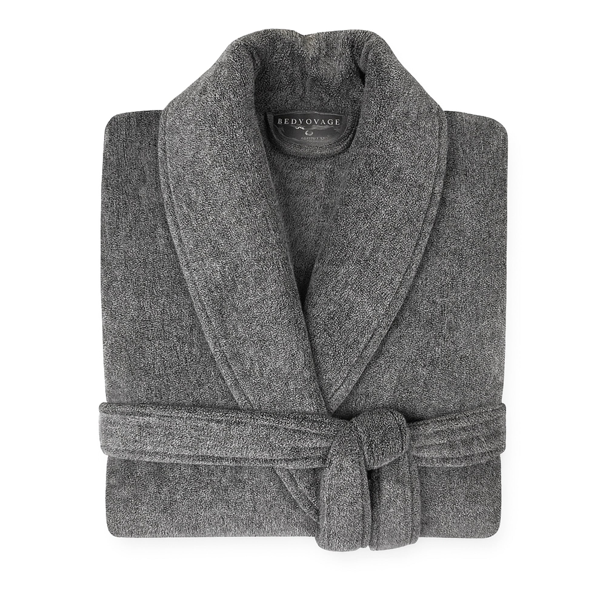 Bamboo Cotton Bath Robe - Charcoal