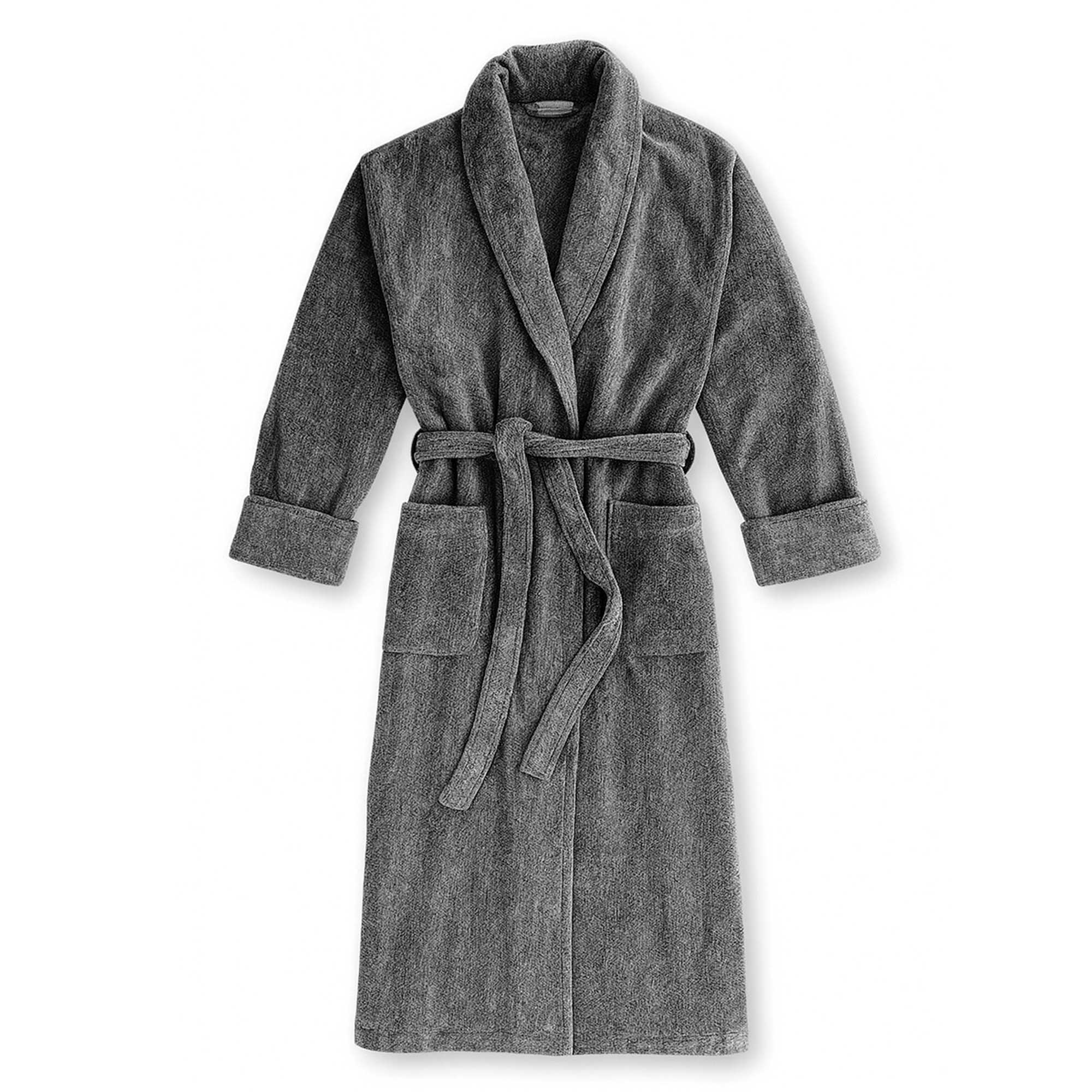 Bamboo Cotton Bath Robe - Charcoal