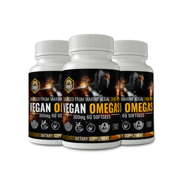 Vegan Omegas DHA-EPA 60 Softgels (3-Pack) (Non-GMO and No Hexane)
