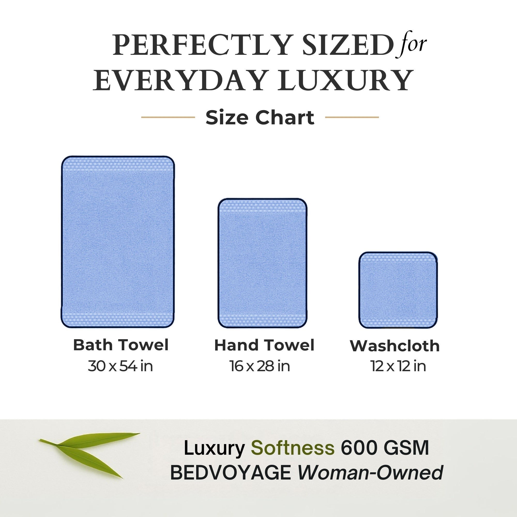 Bamboo 6 Piece Spa Towel Set – Ocean