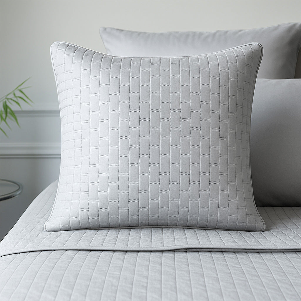 Bamboo Quilted Euro Sham 1 Piece - Stone