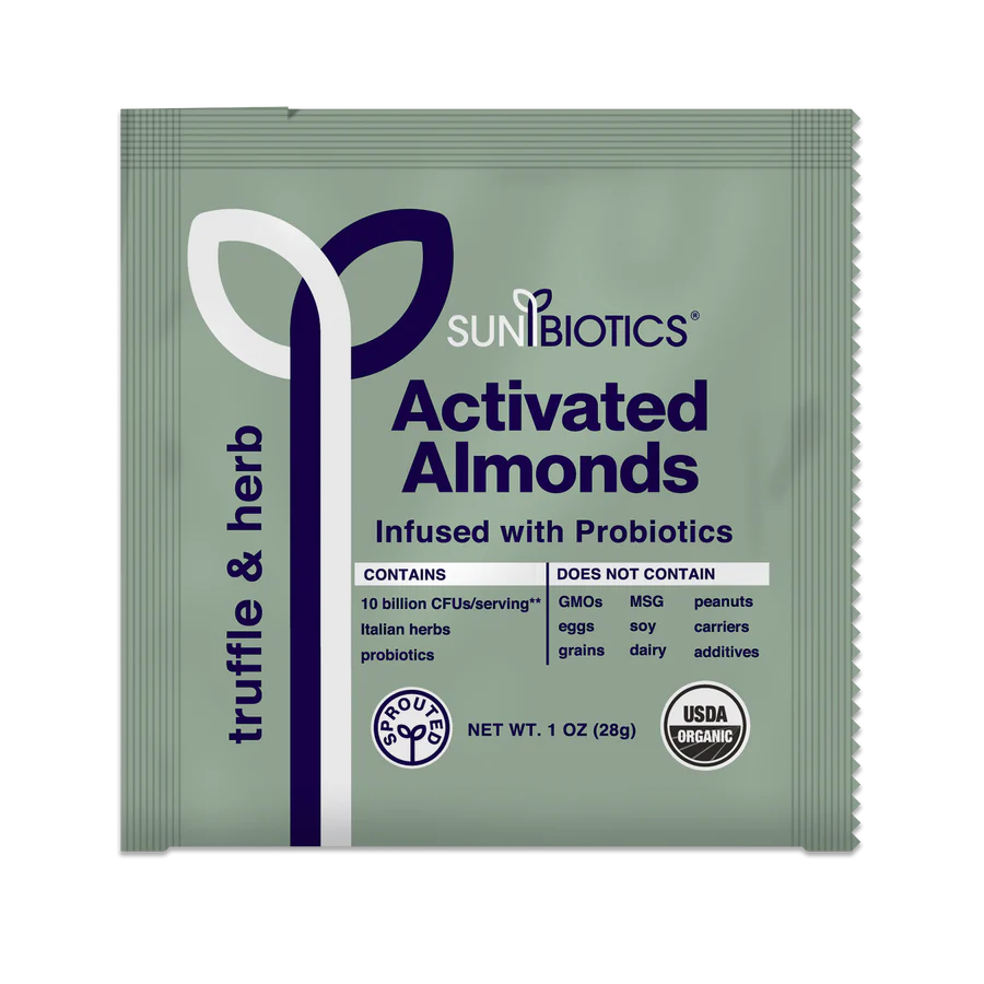 Sunbiotics Activated Almonds - Infused with Probiotics - Truffle & Herb 1 oz (28g)