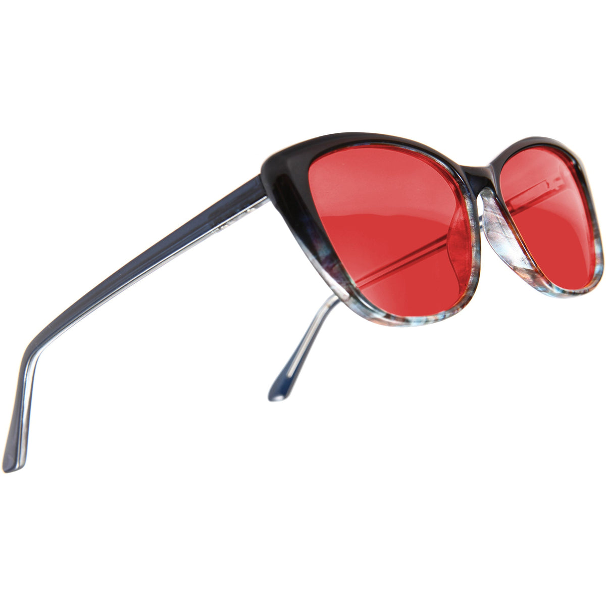 SleepAidMax Red Dottie Cat-Eye Blue Light Glasses – Blue